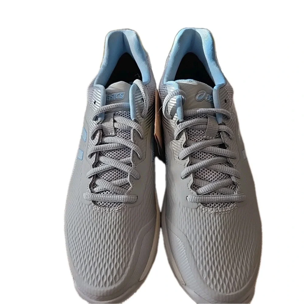 Asics Womans Ortholite Foam Golf Shoes Size 7‎ 1/2 Grey & Blue NWT
